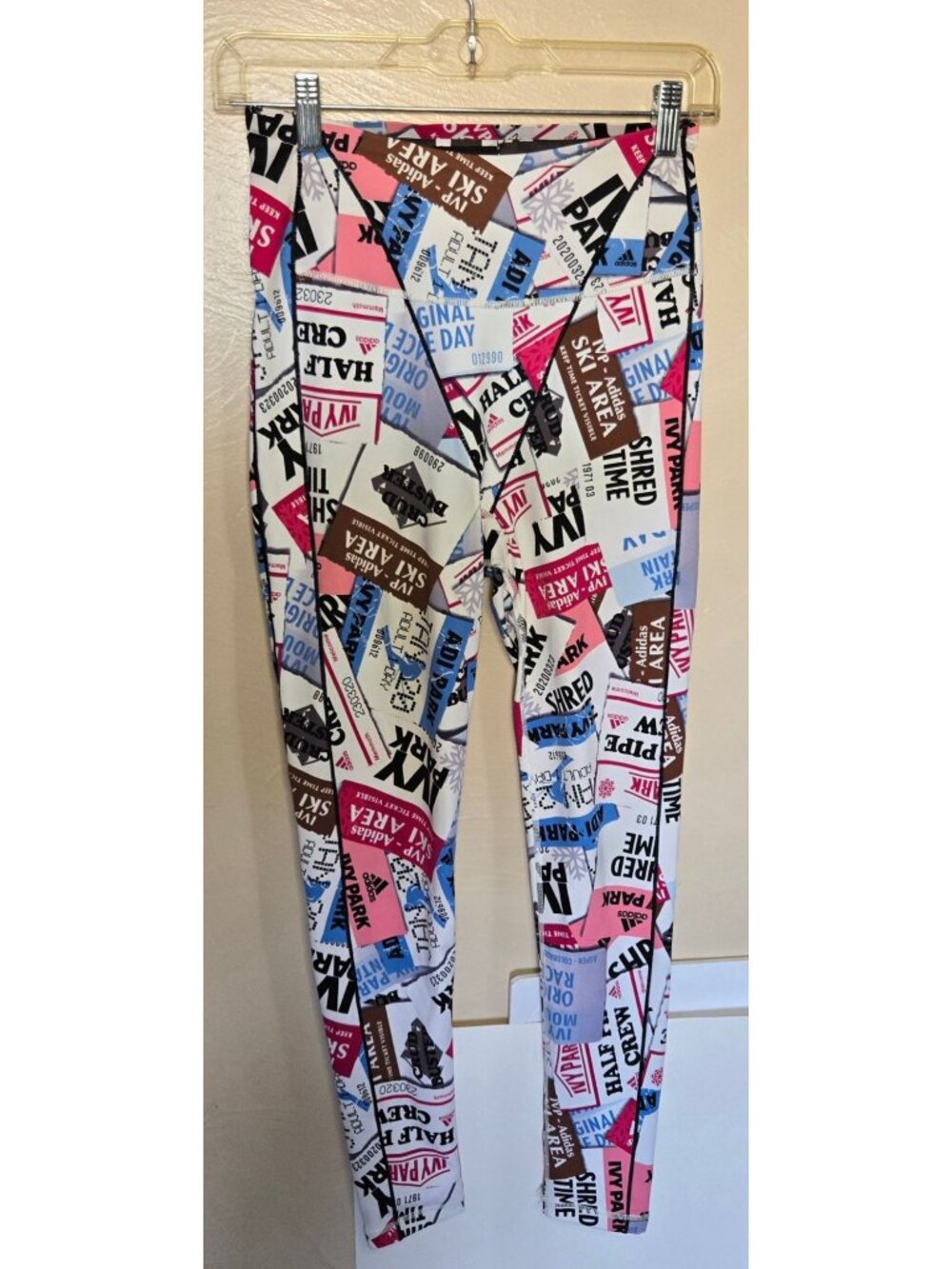 Adidas X Ivy Park Icy Park Collection Ski Tag Leggings Set Sz Medium Deadstock